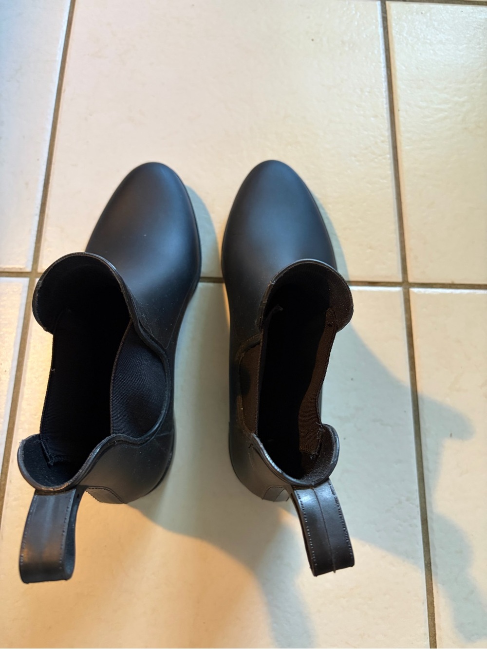 Black Matte rubber Rain Boots never worn size 9